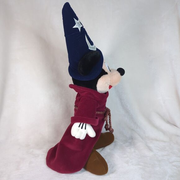 Disney Store Fantasia Sorcerer Mickey Mouse 12" Plush Toy VTG 90s 17" w/Hat EUC - Picture 5 of 11